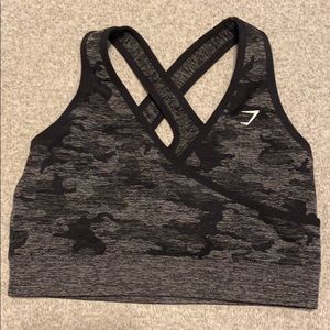 Black Camo Gymshark sports bra